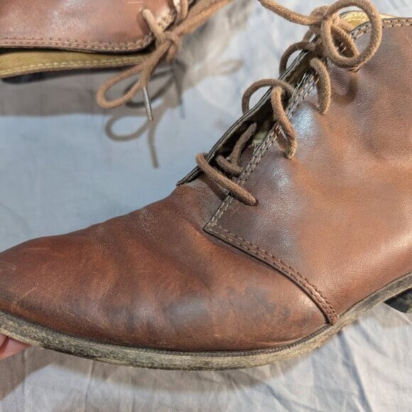 Frye Ruby Brown Leather Chukka Boots Women Size 9 - Picture 9 of 11